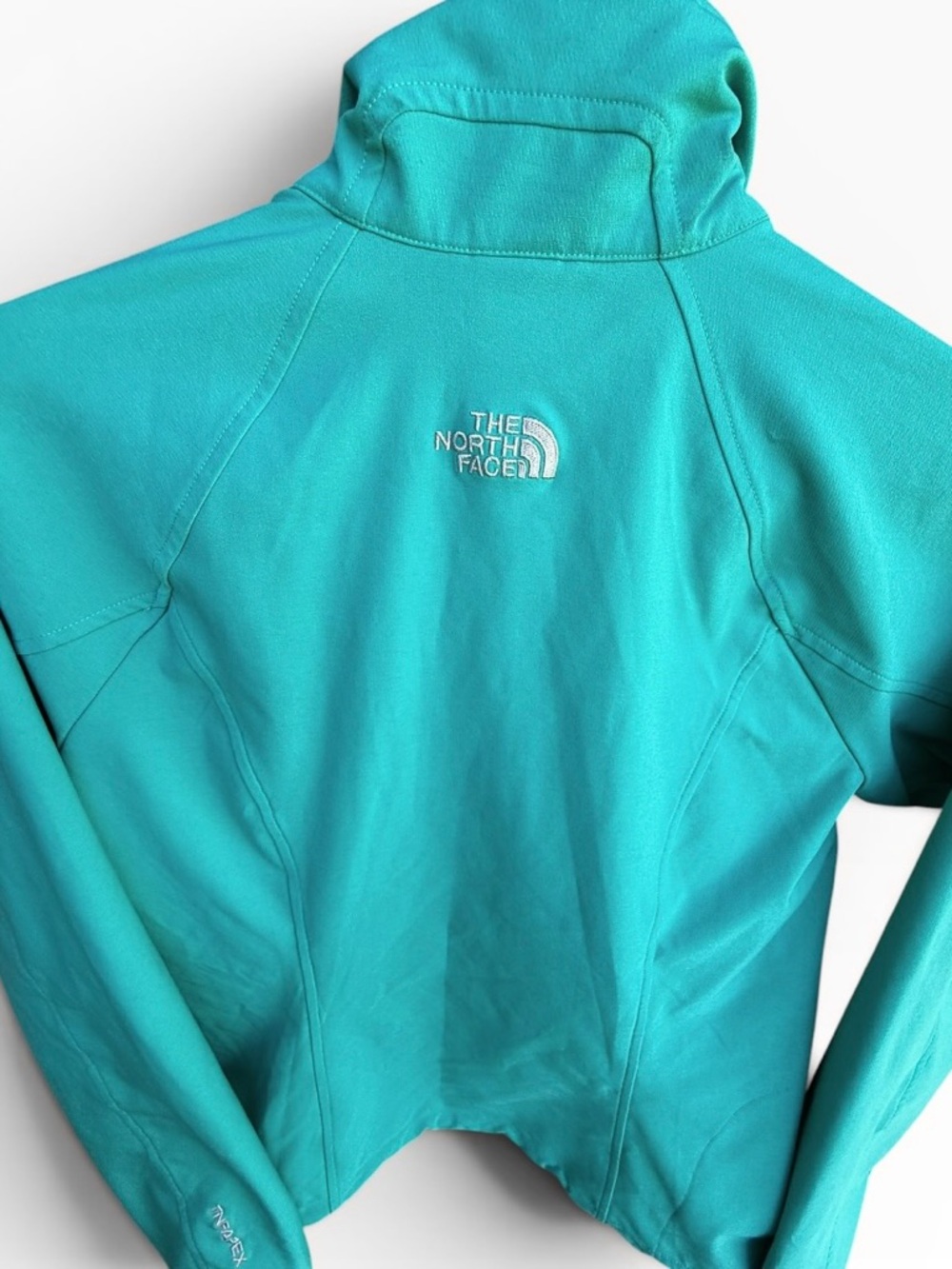 The North Face Women's TNF Apex 1/2 Zip Windbreaker Jacket Teal Green Medium - Picture 10 of 14
